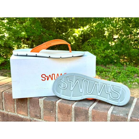 SWIMS Breeze Thong Sandal Mens Size 11 Orange White Gray Flip Flop 21287-589-11 main image 12